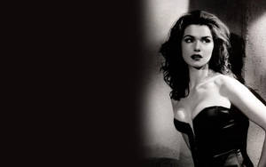 Rachel Weisz In Sexy Black Dress Wallpaper