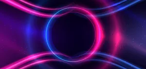 Radiant Blue And Pink Neon Glow Wallpaper