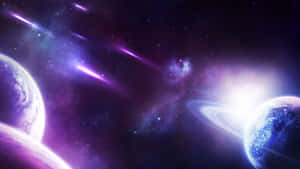Radiant Neon Galaxy Wallpaper