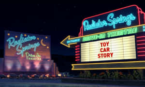 Radiator Springs Drive In Theatre Snapshot Wallpaper