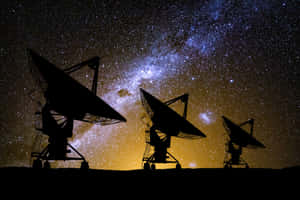 Radio Telescopes Stargazing Wallpaper