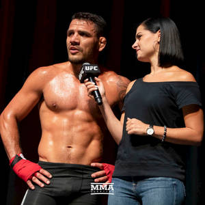 Rafael Dos Anjos Being Interviewed Wallpaper