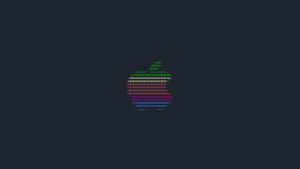 Rainbow Apple Logo Computer Lock Screen Wallpaper