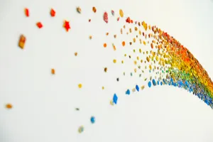 Rainbow Beads Banner Wallpaper