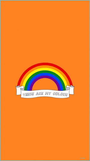 Rainbow In Orange Pride Desktop Wallpaper