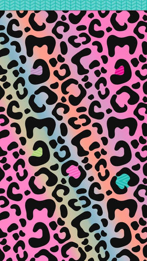 Rainbow Leopard Print Wallpaper