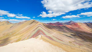 Rainbow Mountain Cusco Peru Blue Sky Wallpaper