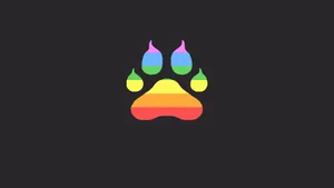 Rainbow Paw Print Pride Wallpaper