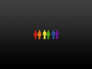 Rainbow People Pride Desktop Wallpaper