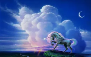 Rainbow Unicorn Of The Sky Wallpaper