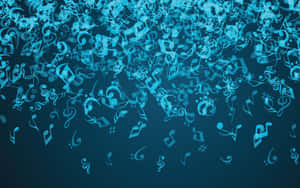 Raining Music Notes Wallpaper