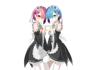 Ram And Rem, The Inseparable Twin Brothers Wallpaper