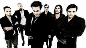 Rammstein Band Portrait Blackand White Wallpaper