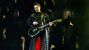 Rammstein Guitarist On Stage Wallpaper