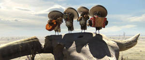 Rango Characters Playing Instrument Wallpaper