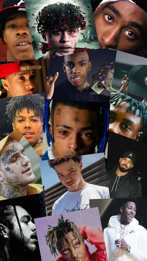Rap Collage Xxxtentacion Blue Face Tupac Wallpaper