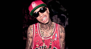Rapper Tyga Looking Intense Wallpaper