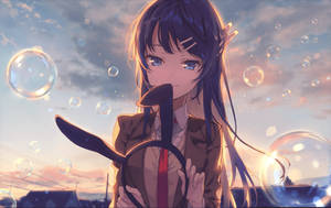 Rascal Does Not Dream Of Bunny Girl Senpai Bubbles Wallpaper