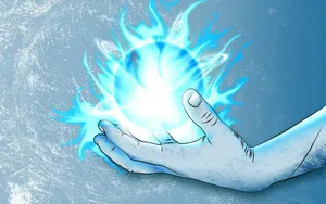 Rasengan Energy Ball Blue Background Wallpaper
