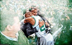 Ray Allen Hug Wallpaper