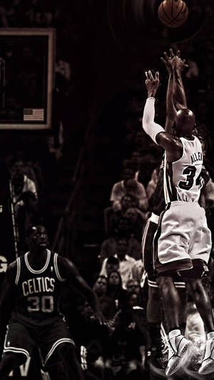 Ray Allen Shooting Sports Iphone Wallpaper