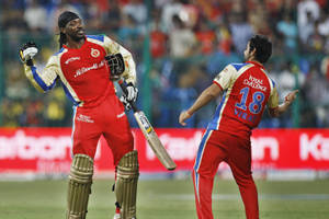 Rcb Team Gayle And Virat Wallpaper