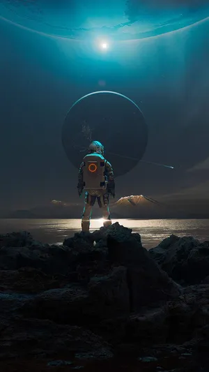 Reach For The Stars With The Astronaut Iphone Wallpaper