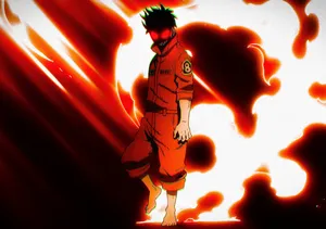 “ready To Take On The Infernals With Fire Force Joker” Wallpaper