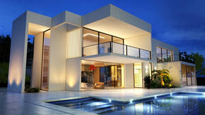 Real Estate Modern White House Wallpaper