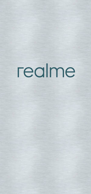 Realme Logo Brushed Metal Wallpaper