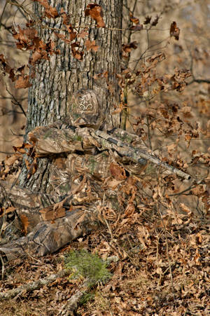 Realtree Camo Soldier With Gun Wallpaper