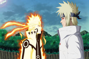 Reawakened Minato And Naruto Ipad Wallpaper