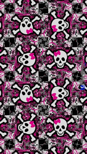 Rebelliously Atmospheric Girly Skull Art Wallpaper