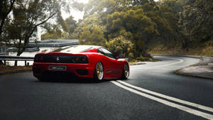 Red 1920x1080 Ferrari 360 Modena Parked Wallpaper