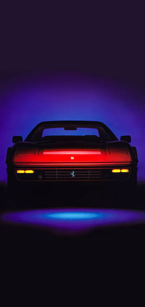 Red 1989 328 Gts Ferrari Phone Blue Aesthetic Wallpaper