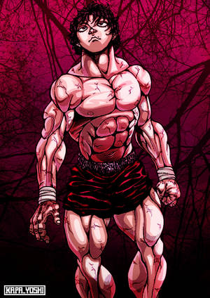 Red Aesthetic Baki Hanma Wallpaper