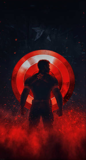 Red Aesthetic Captain America Iphone Wallpaper