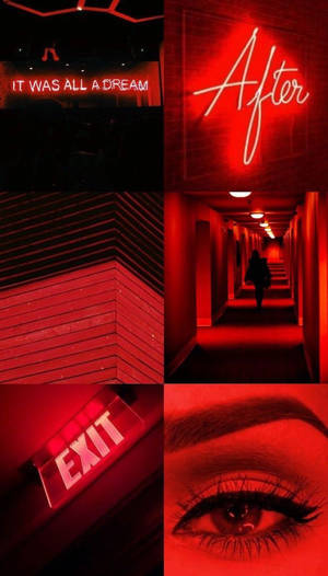 Red Aesthetic Led Light Wallpaper