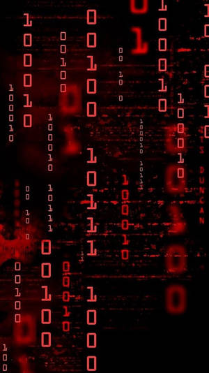 Red Aesthetic Matrix Binary Code Wallpaper