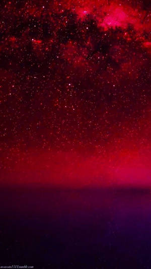 Red Aesthetic Starry Sky Wallpaper
