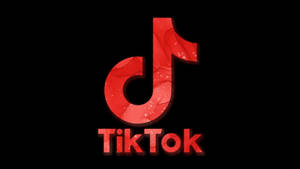 Red Aesthetic Tiktok Logo Wallpaper