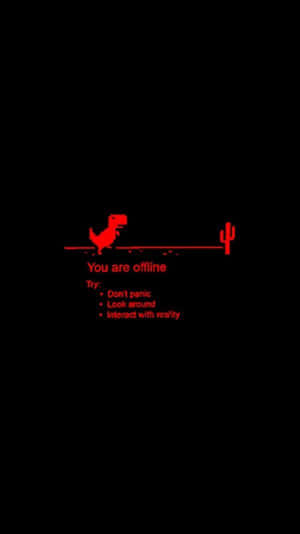 Red Aesthetic Tumblr Offline Dinosaur Wallpaper