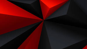 Red And Black Abstract With Platonic Solids Wallpaper