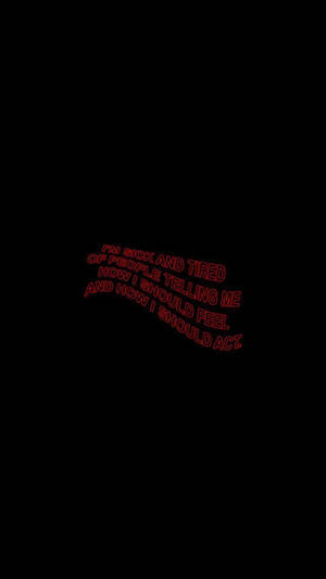 Red And Black Aesthetic Quote Wallpaper