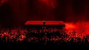 Red And Black Kanye West Saint Pablo Wallpaper