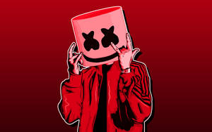 Red And Black Marshmello Wallpaper