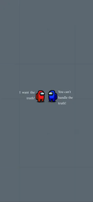 Red And Blue In Argument Cute Among Us Wallpaper