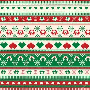 Red And Green Heart Christmas Sweater Wallpaper