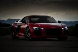 Red Audi R8 Sports Car Wallpaper