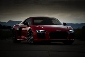 Red Audi R8 Sports Car Wallpaper